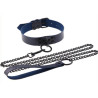 Generique Collier-Laisse Punk Bleu marine